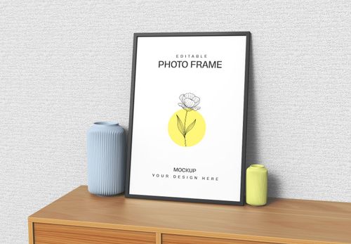 Minimalist Photo Frame Mockup - Modern Wall Art for Portfolios & Home Decor