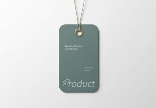 Sage Green Product Tag Mockup with Twine