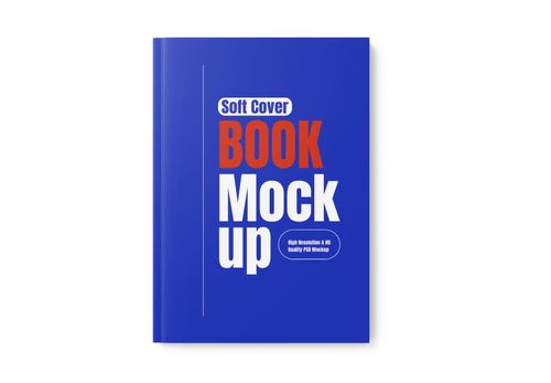 Soft Cover Book Mockup | Bold Blue Design for Authors & Designers