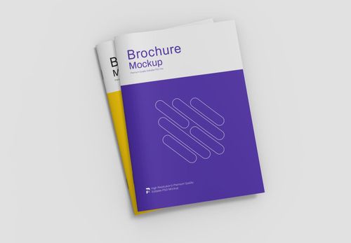 Purple & Yellow Brochure Mockup | Premium Design for Marketing & Portfolios